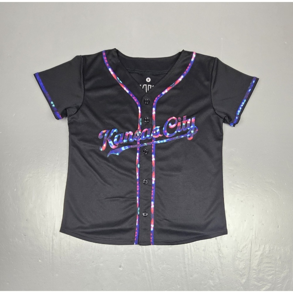 Kansas City Royals Holographic Baseball Jersey Youth Medium Greinke #23 MLB